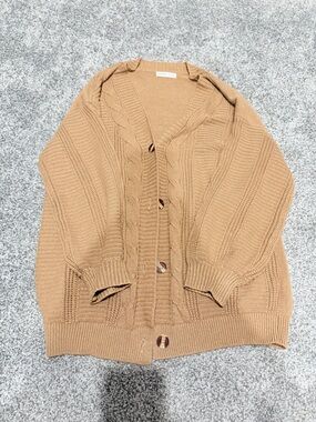 SHEIN Tan Knit Crewneck Sweater